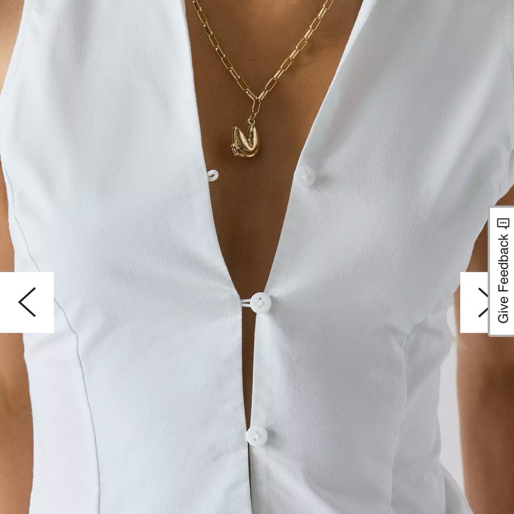 Urban Outfitters Crisp White‎ Collared Top